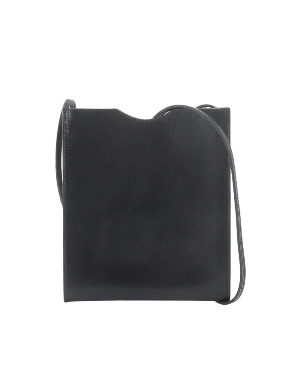 Hermes Onimaitou Shoulder Bag Pochette Box Calf Black Onimaitou